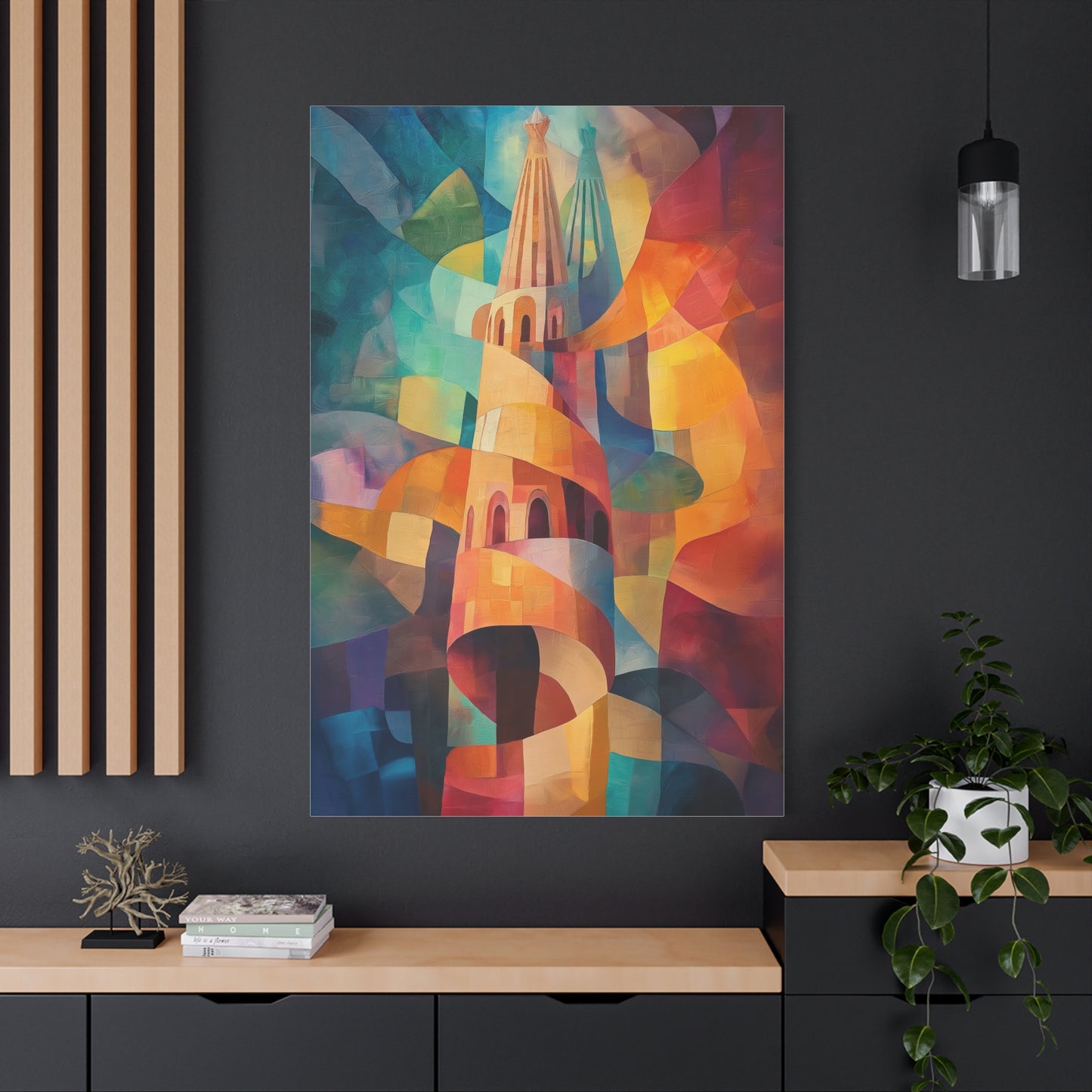 Exploration Chromatique: Tour Vibrante