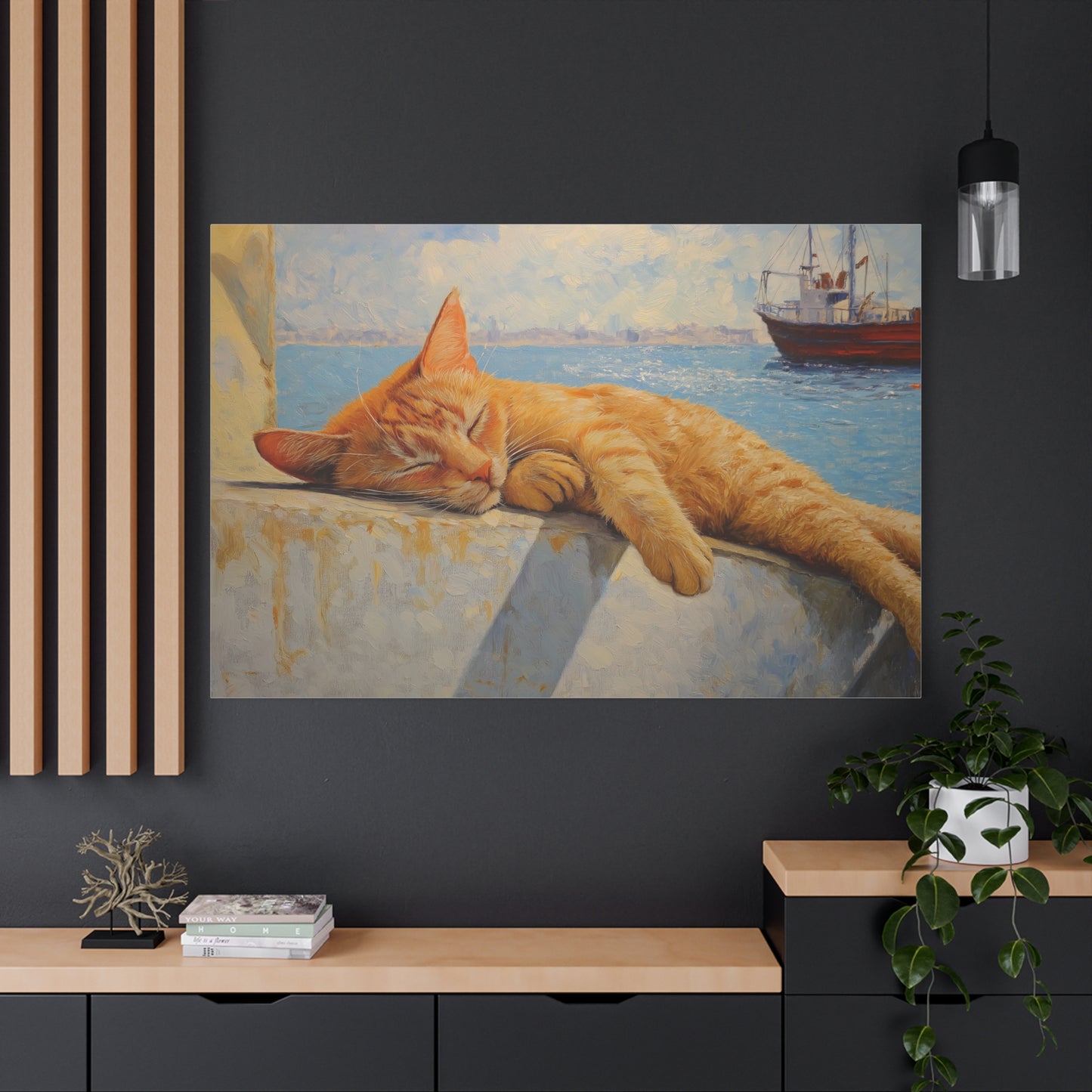 Chat Serein au Rythme de la Mer