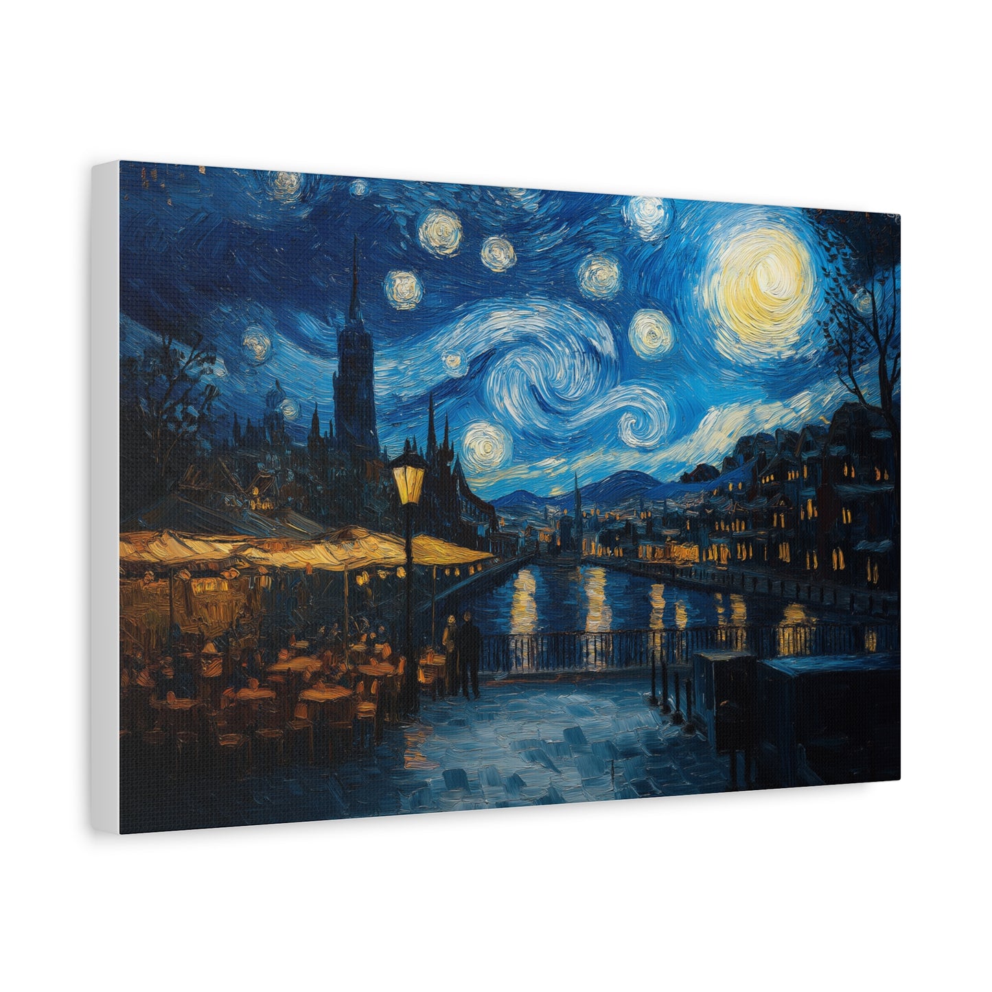 Nocturne Étoilé en Bord de Rivière