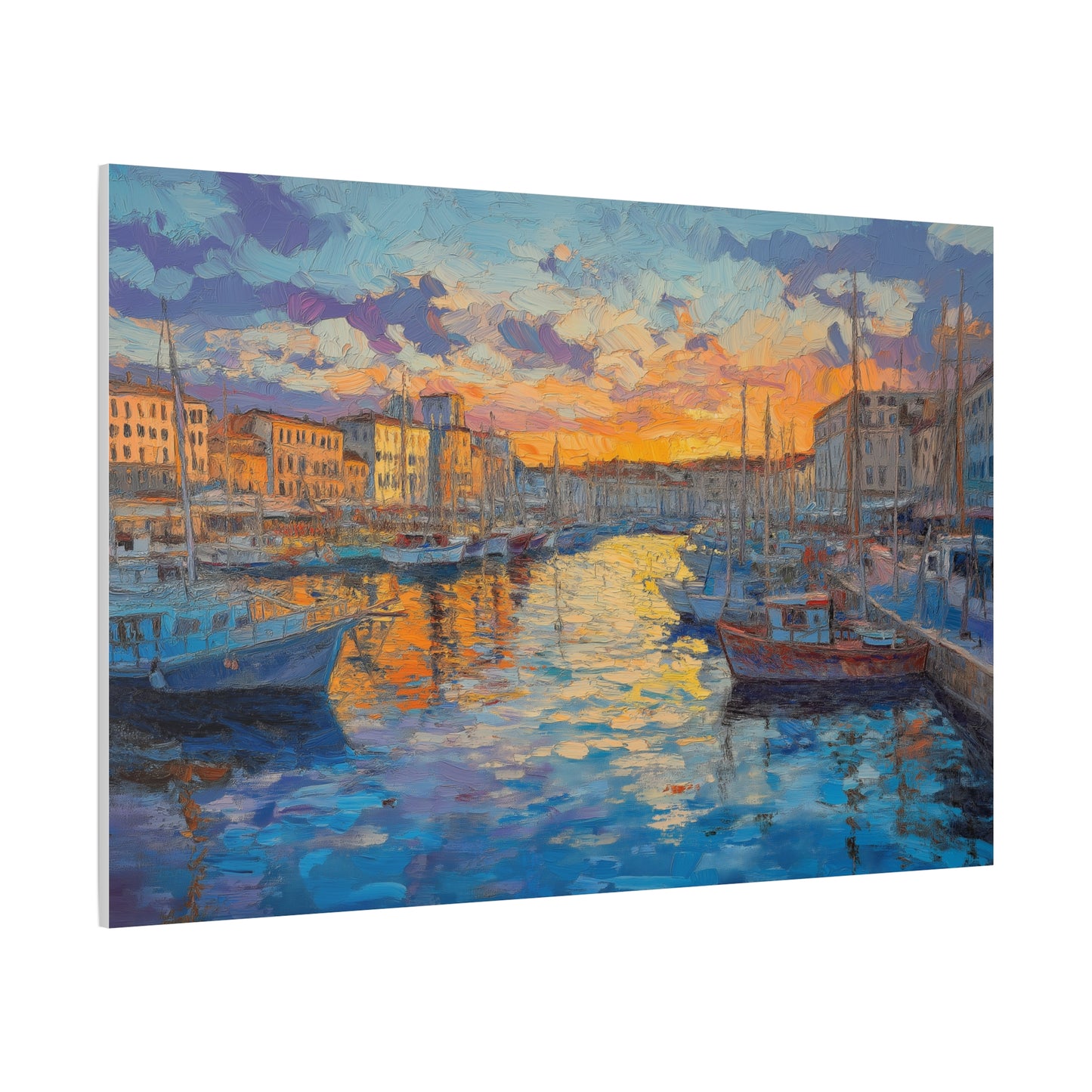Coucher de Soleil Vibrant au Port