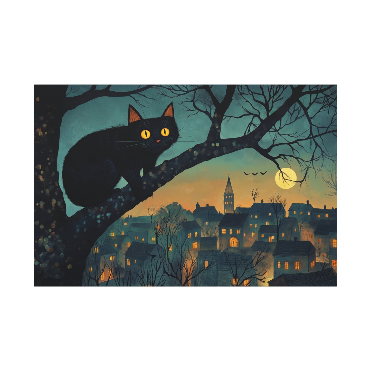 Mystère Nocturne dans un Village Illuminé