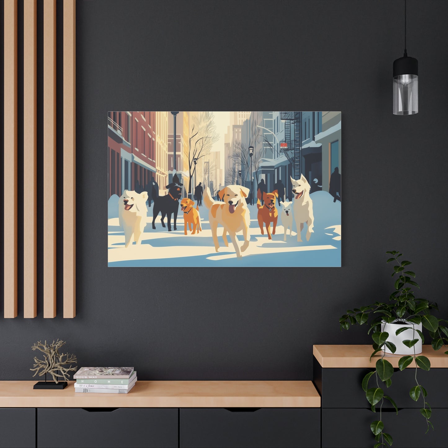 Chaleur Canine en Ville neigeuse