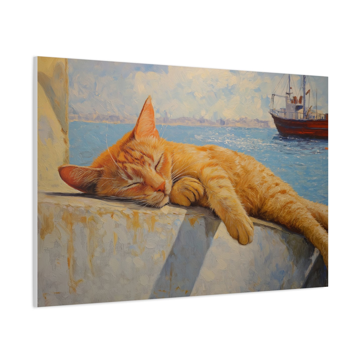Chat Serein au Rythme de la Mer