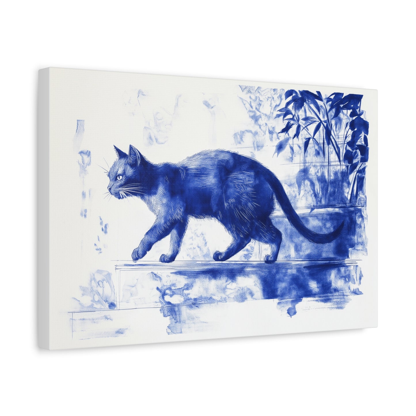 Chat Mystique en Bleu Poétique