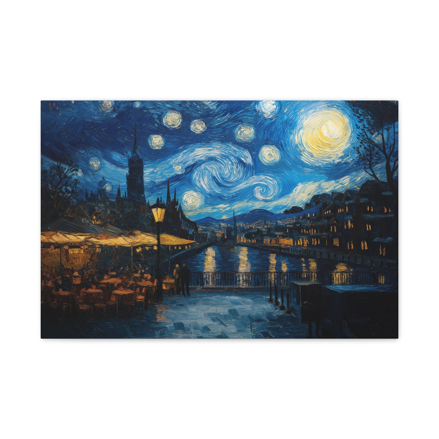 Nocturne Étoilé en Bord de Rivière