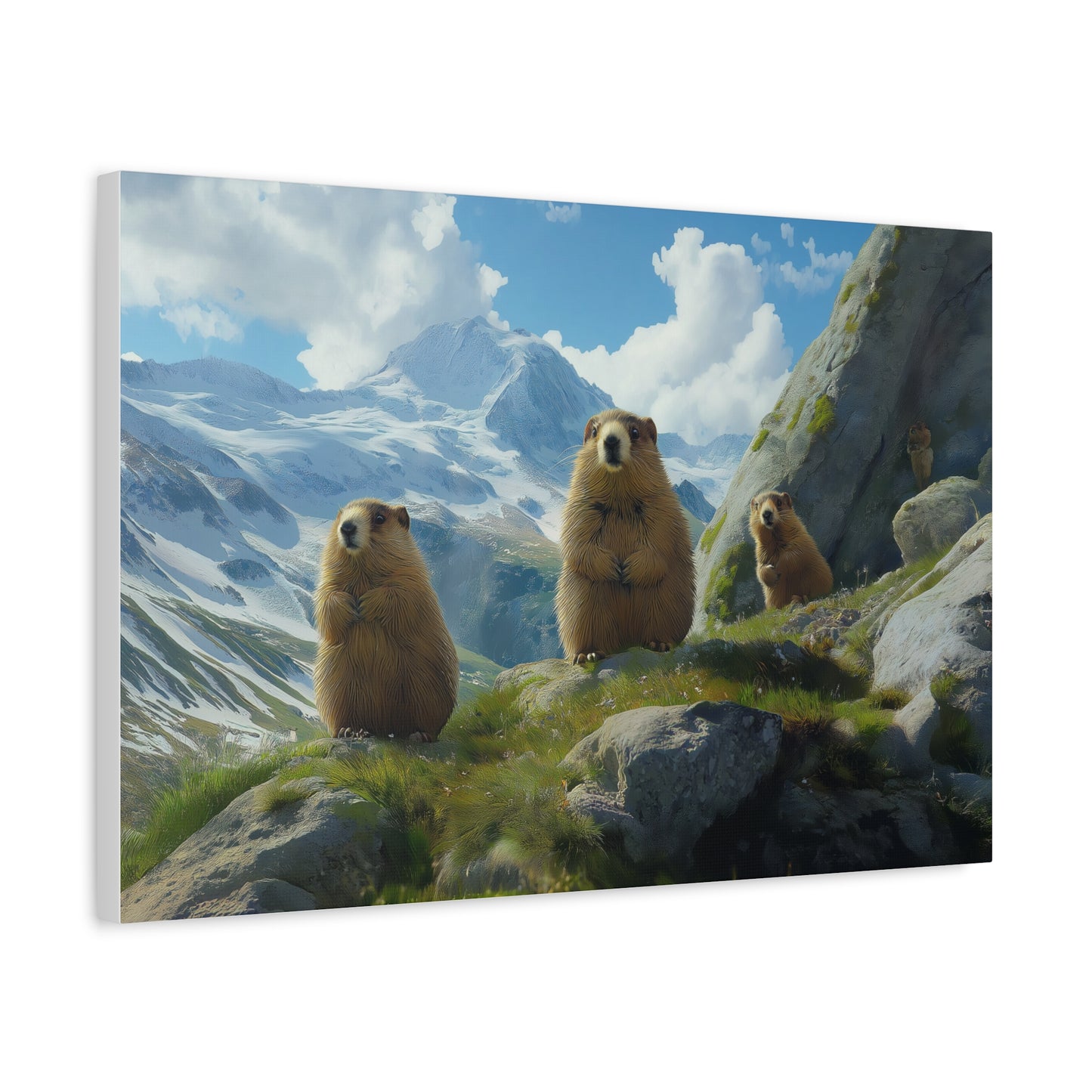 Charmantes Marmottes des Montagnes Alpines
