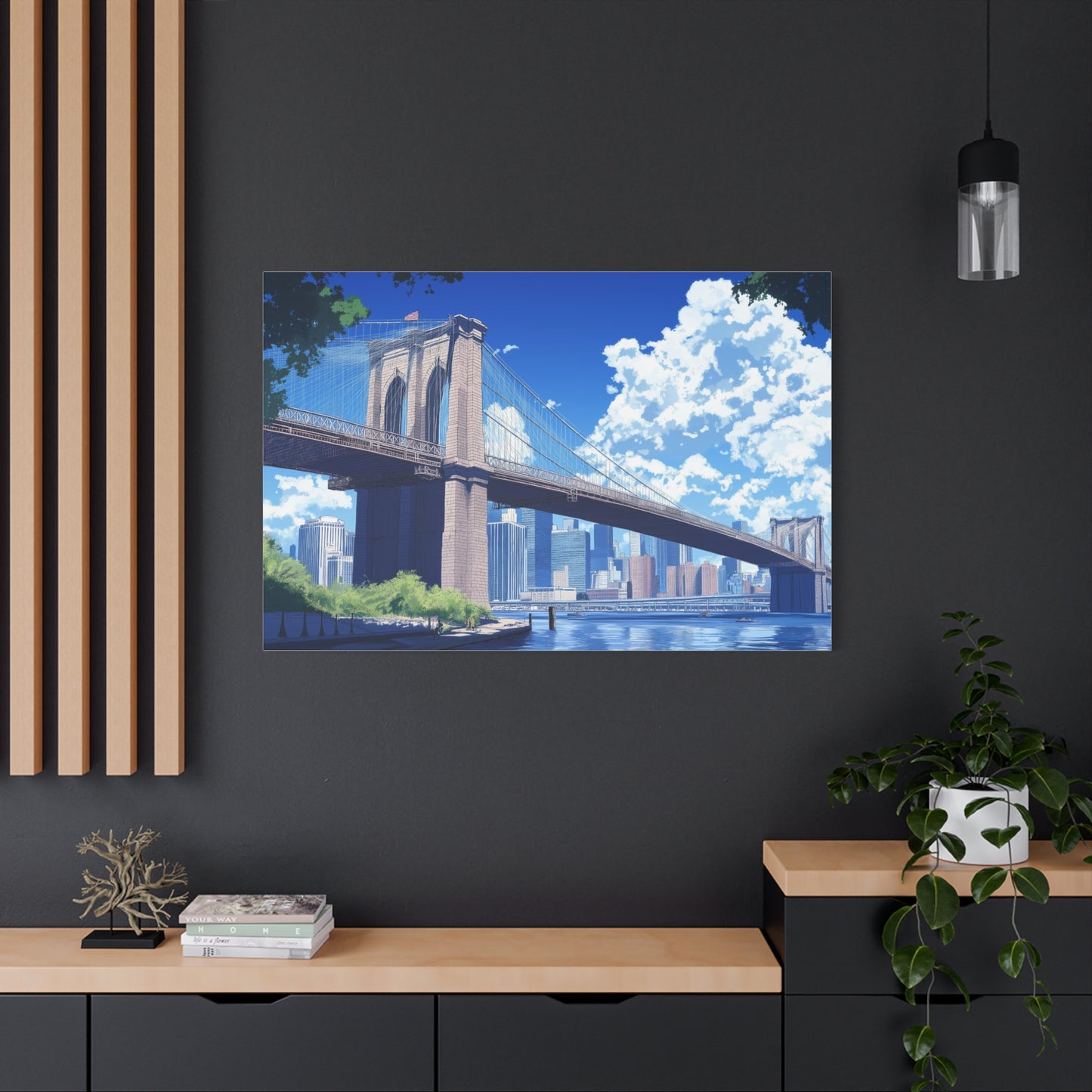 Pont de Brooklyn sous un Ciel Radieux