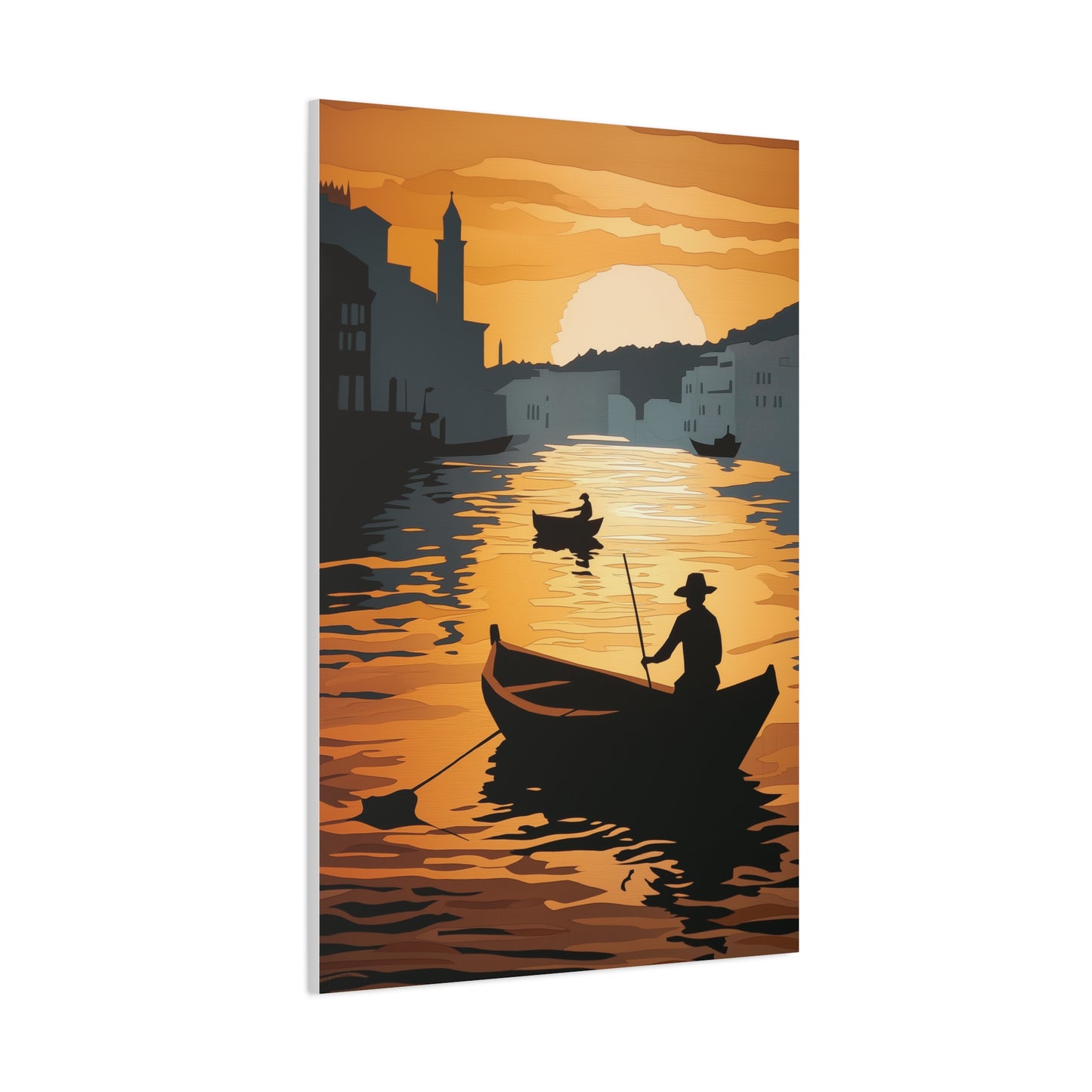 Crépuscule Éblouissant sur l'Eau Paisible