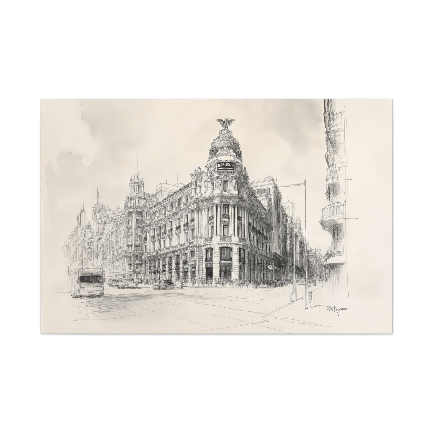 Élégance Architecturale de la Gran Vía de Madrid