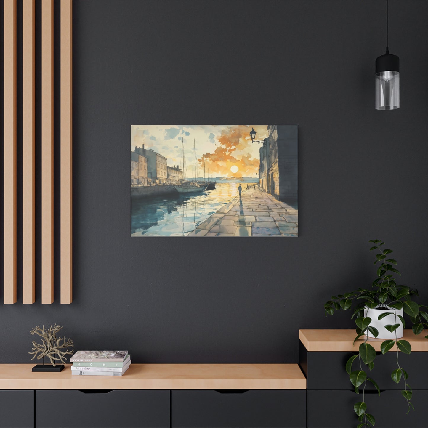 Crépuscule Enchanté au Bord de l'Eau