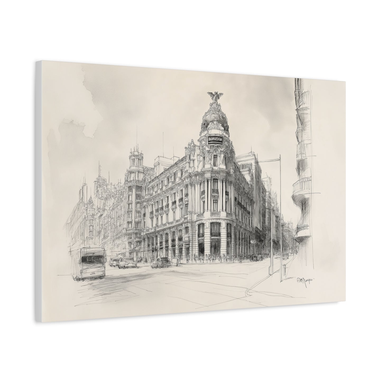 Élégance Architecturale de la Gran Vía de Madrid