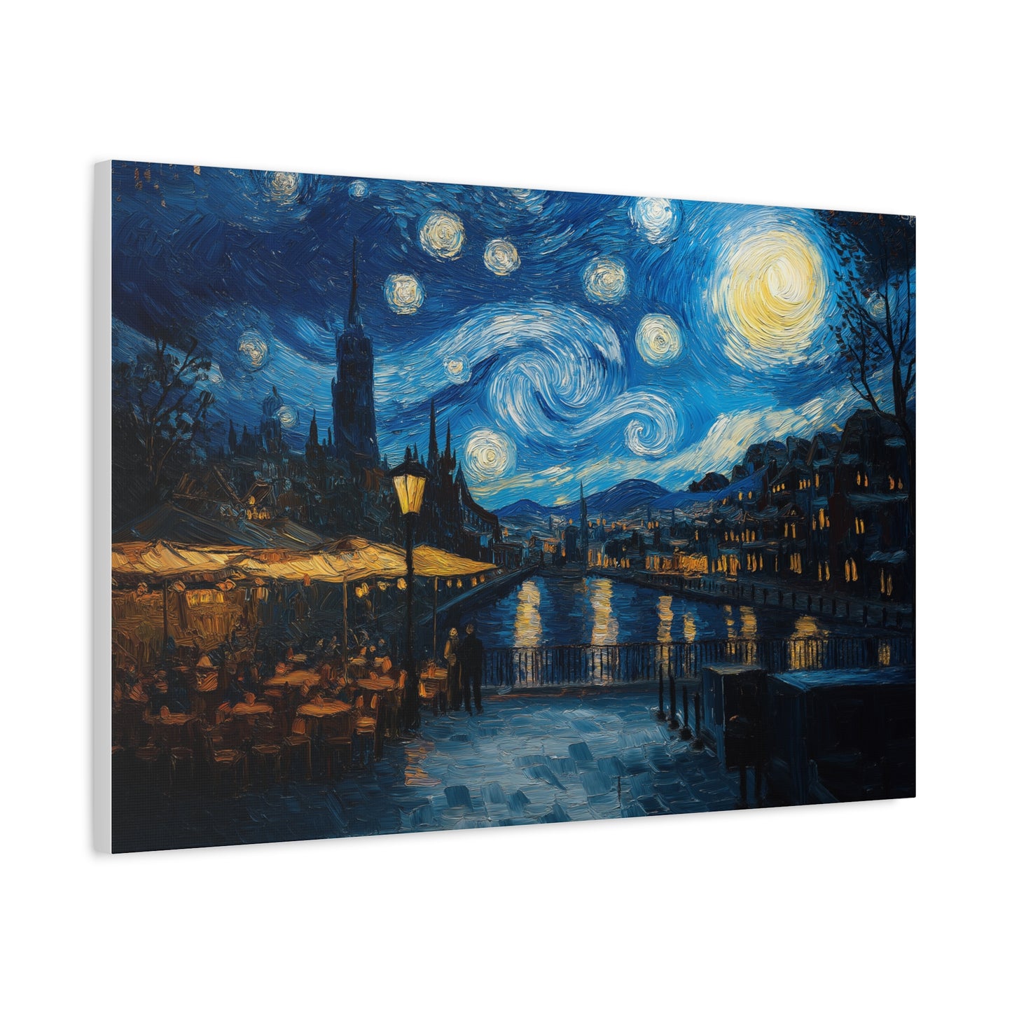 Nocturne Étoilé en Bord de Rivière