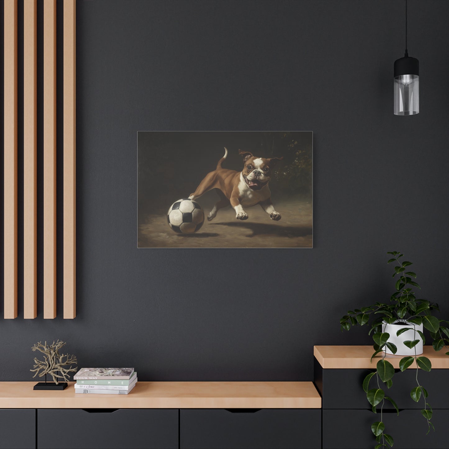 Chien jouant avec un Ballon