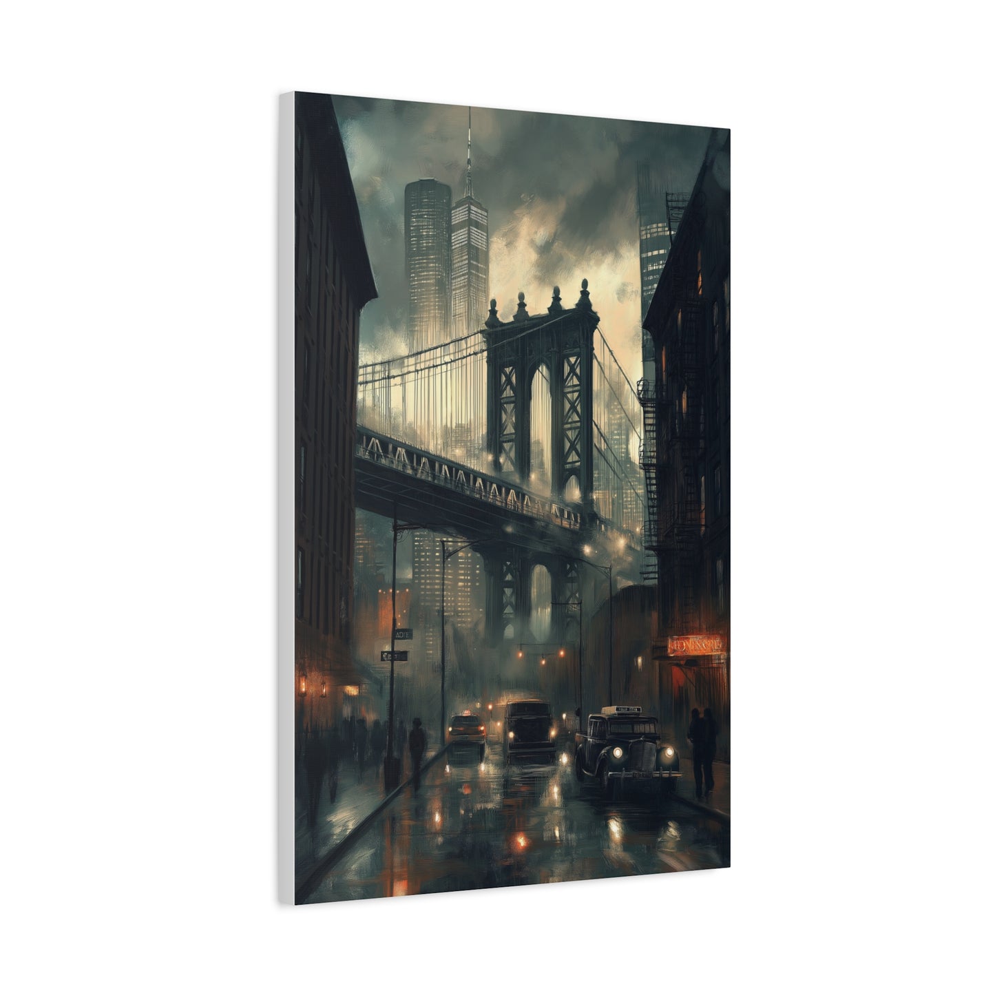 Pont de Manhattan sous la Pluie