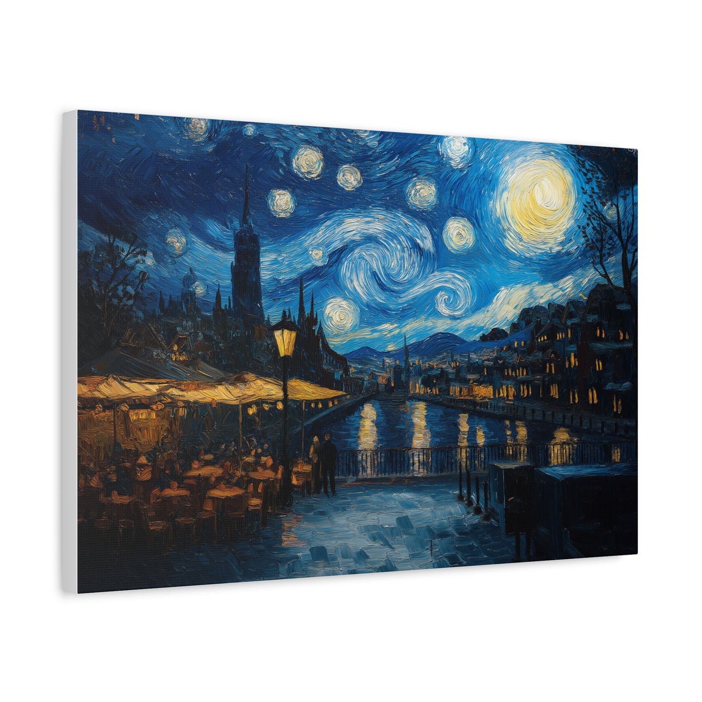 Nocturne Étoilé en Bord de Rivière