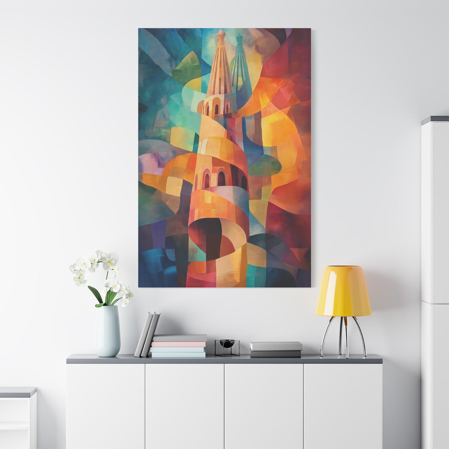 Exploration Chromatique: Tour Vibrante