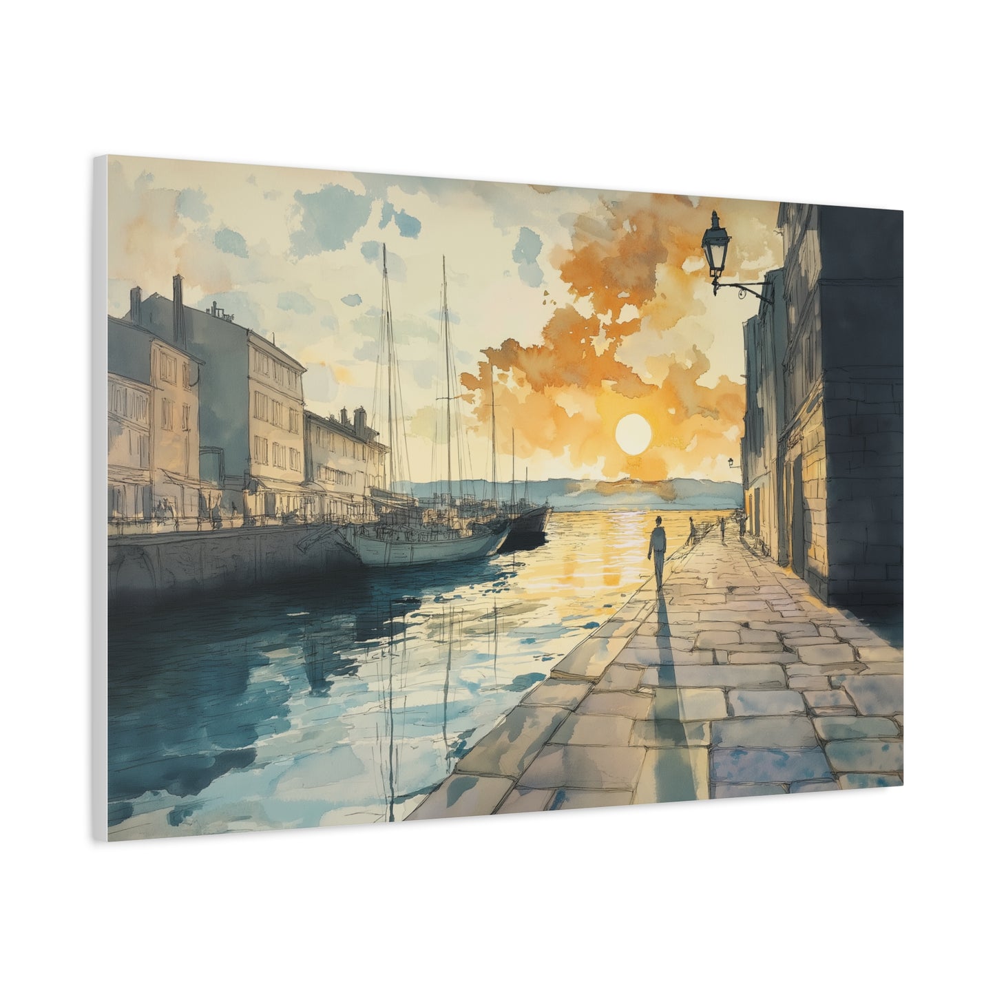 Crépuscule Enchanté au Bord de l'Eau