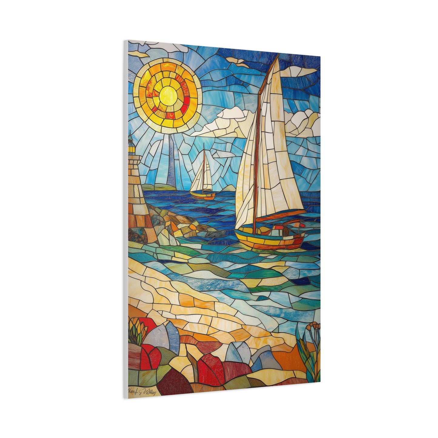 Évasion Marine en Verre Coloré