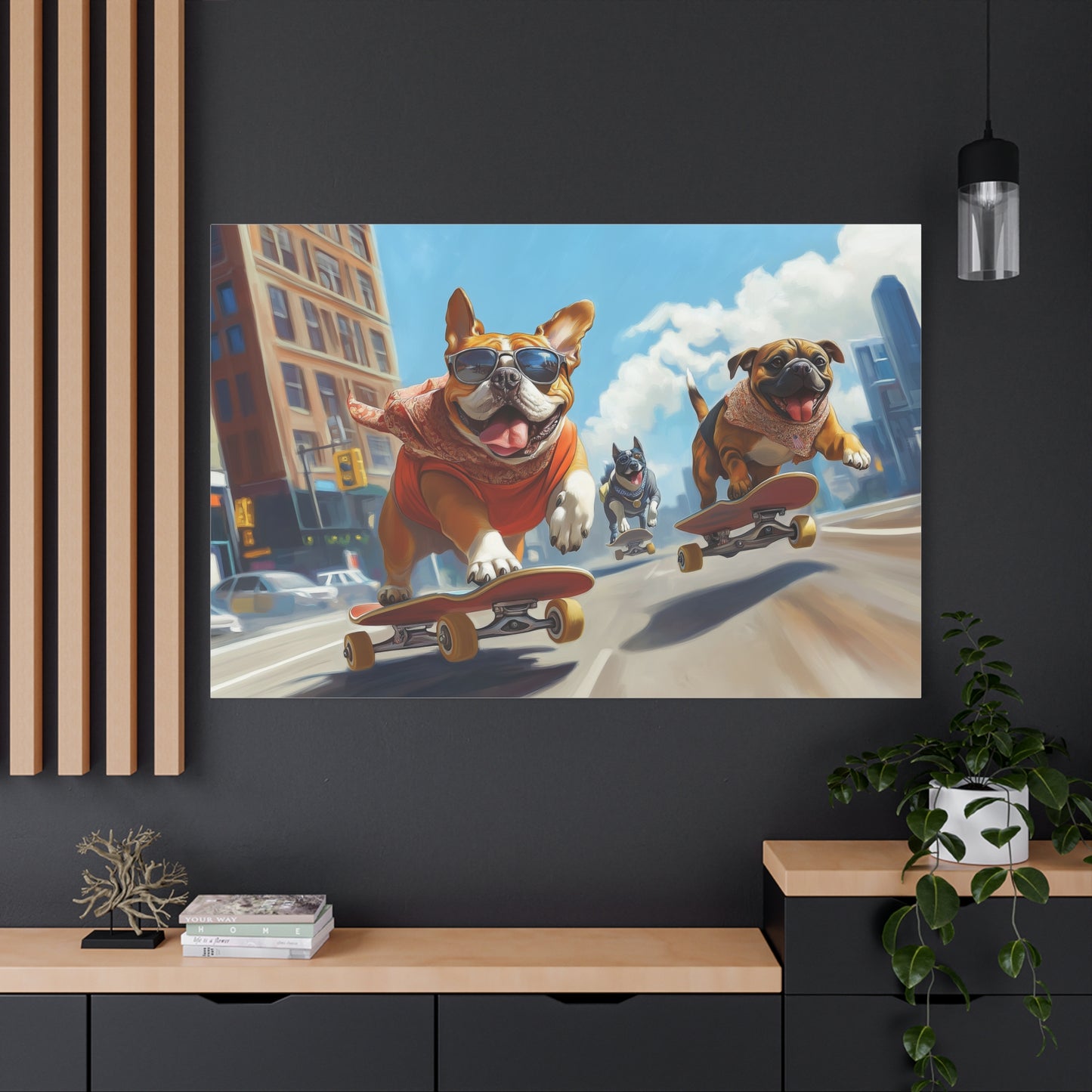 Chiens Skateurs en Liberté Urbaine