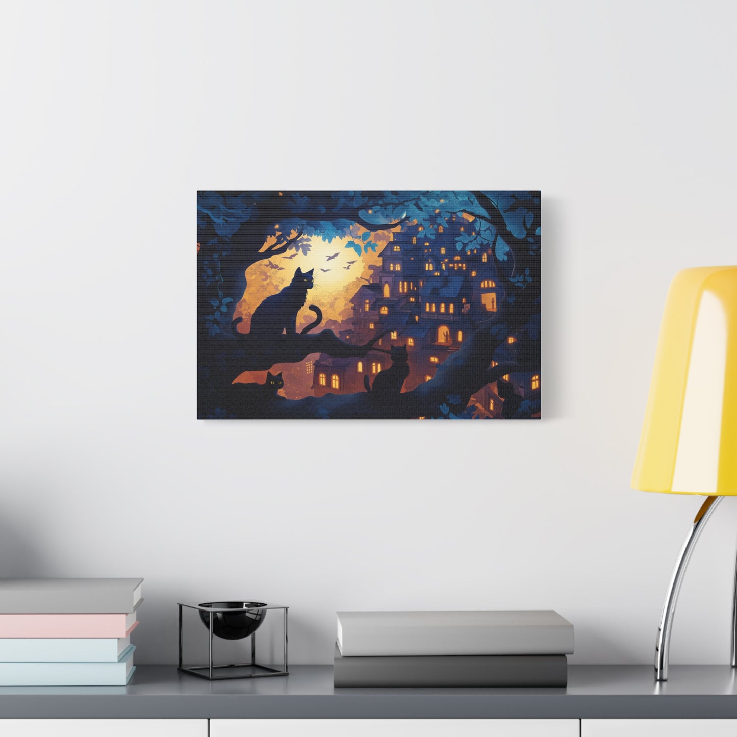 Mystère Nocturne: Chats et Lumières Magiques