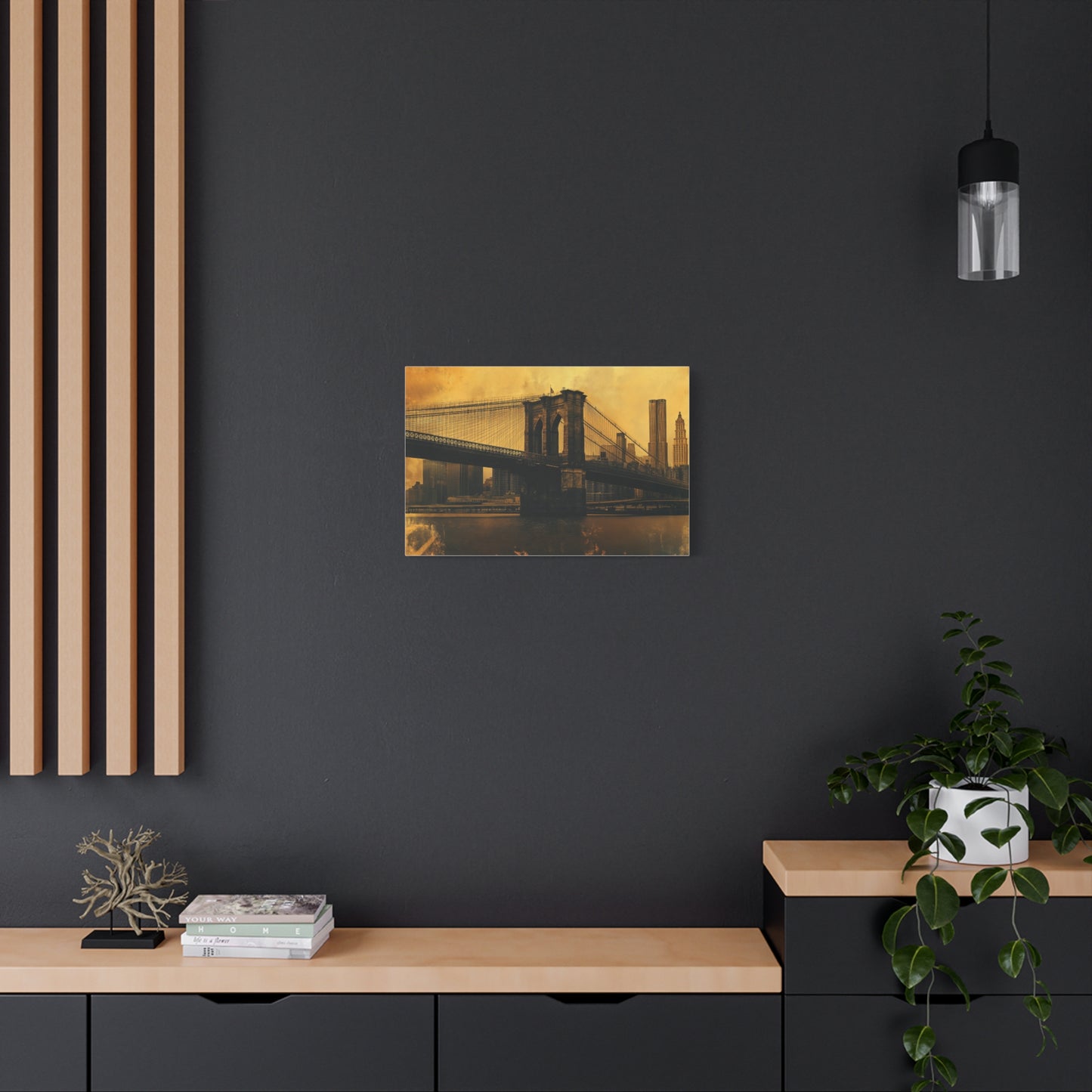 Pont de Brooklyn à l'Aura Dorée