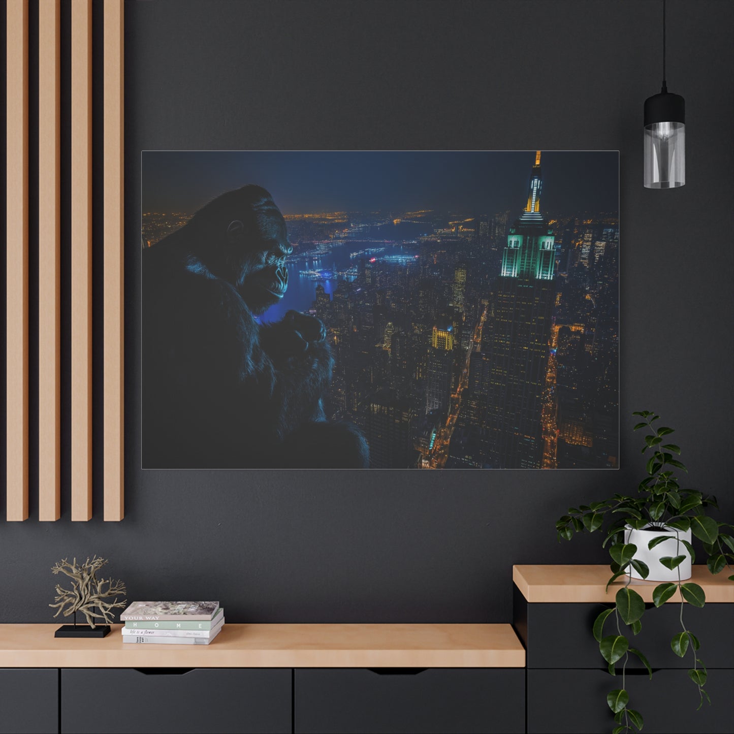 King Kong sur la Skyline Nocturne