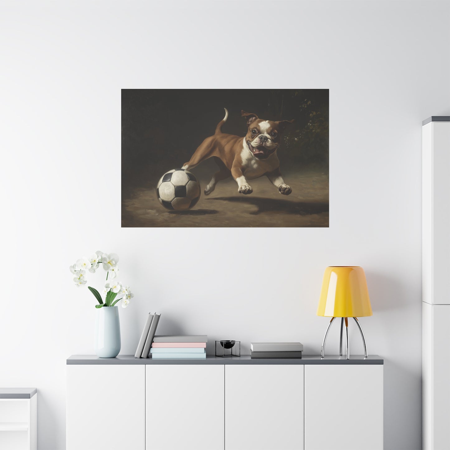 Chien jouant avec un Ballon