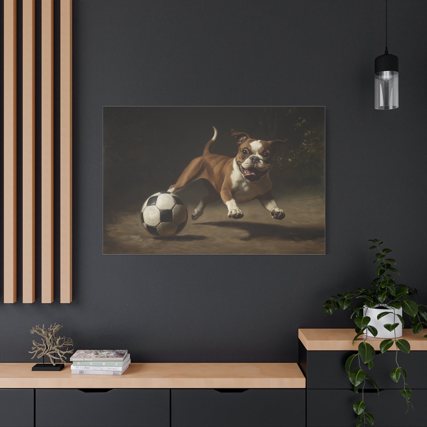 Chien jouant avec un Ballon