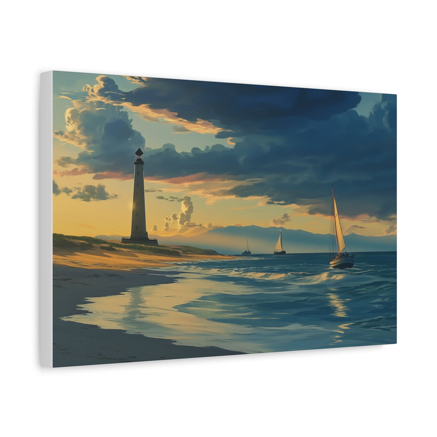 Phare Éclatant à l'Aube Maritime