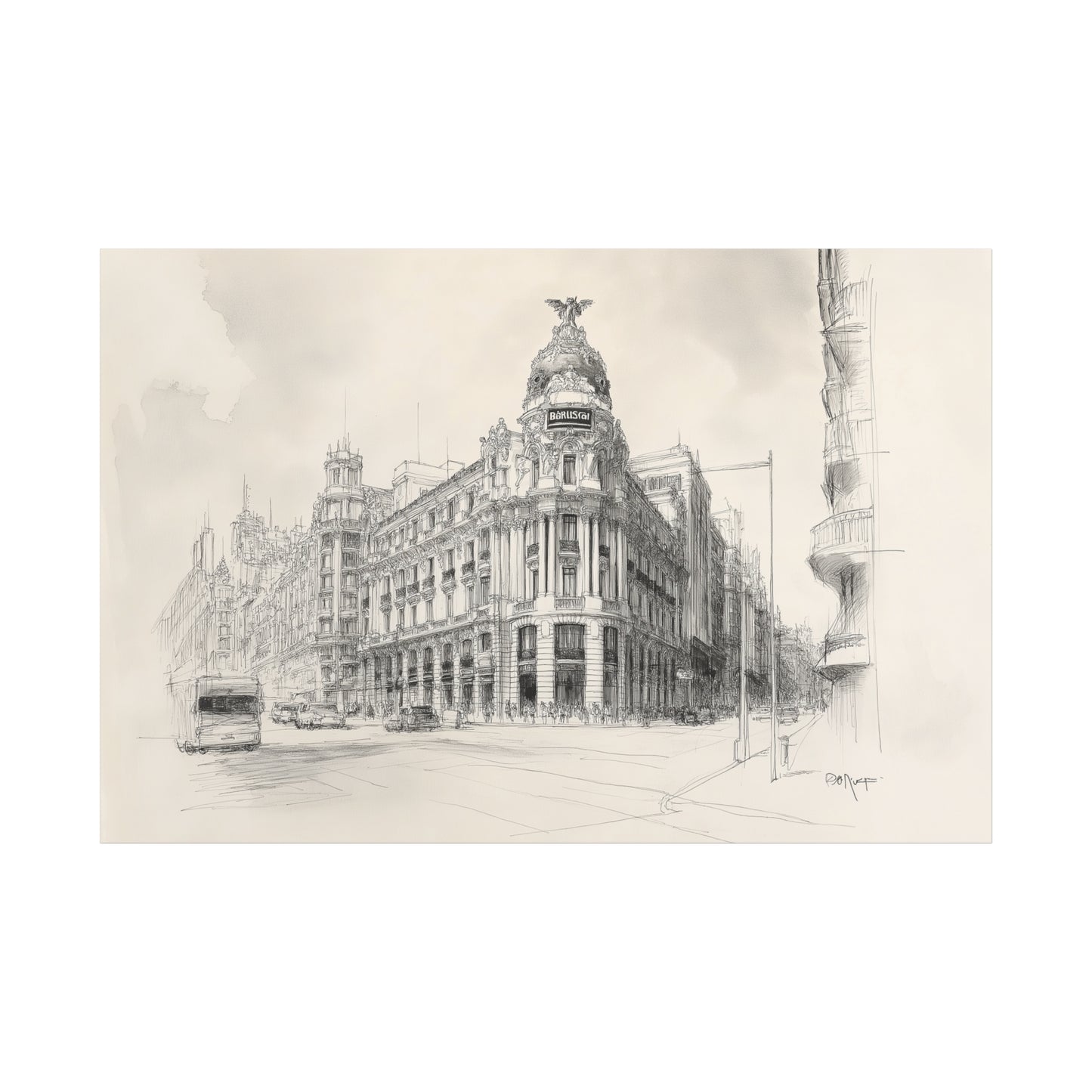 Élégance Architecturale de la Gran Vía de Madrid