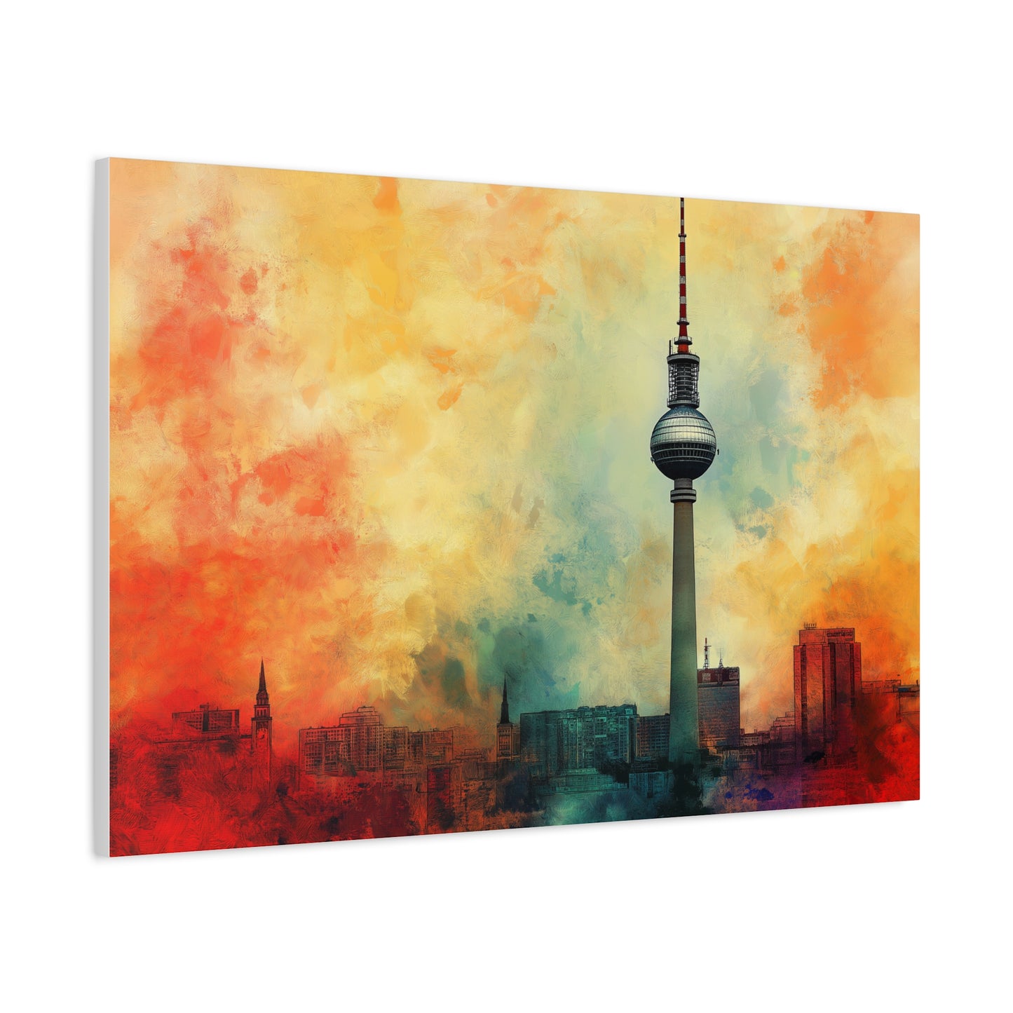 Fernsehturm de Berlin aux Couleurs Vibrantes