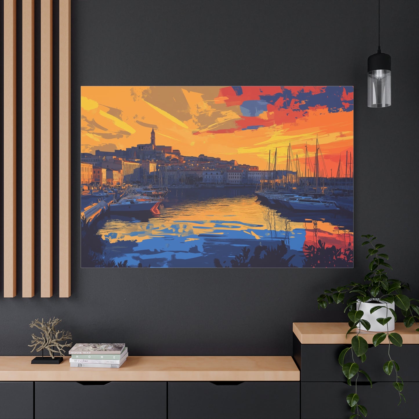 Port au Crépuscule Éclatant