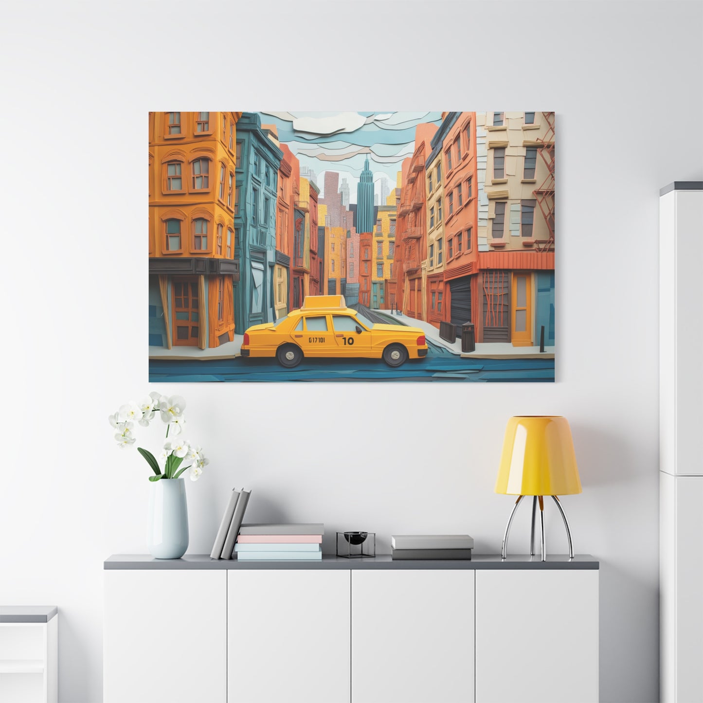 Taxi New Yorkais, Art Urbain Coloré