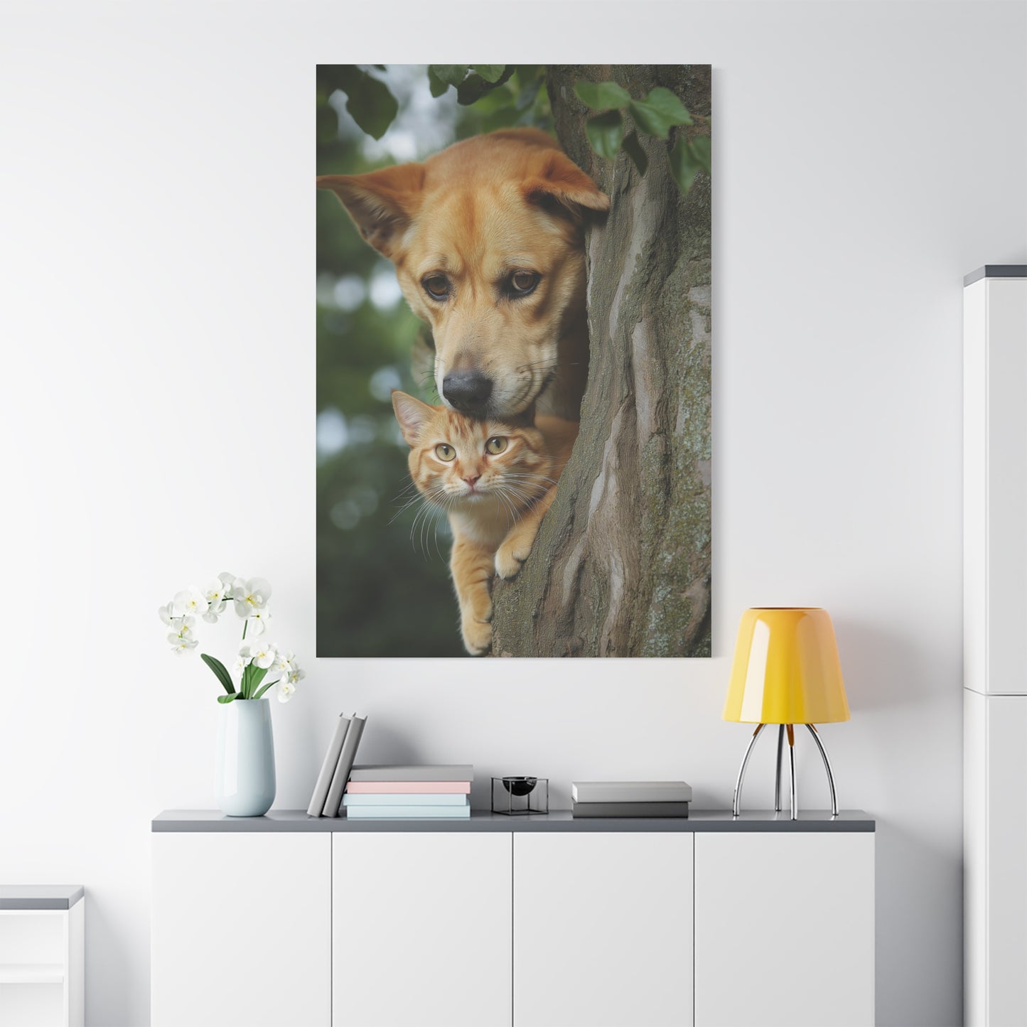 Amitié Inattendue entre Chien et Chat