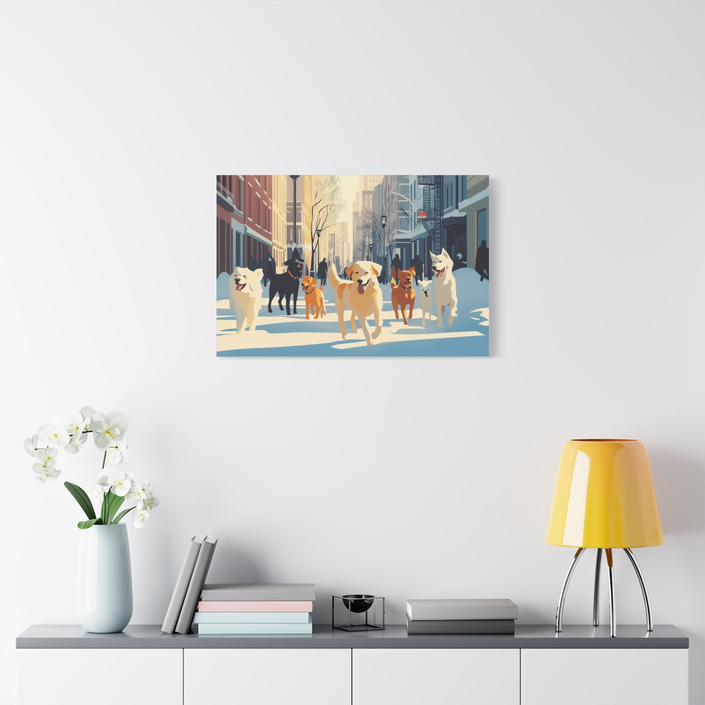 Chaleur Canine en Ville neigeuse