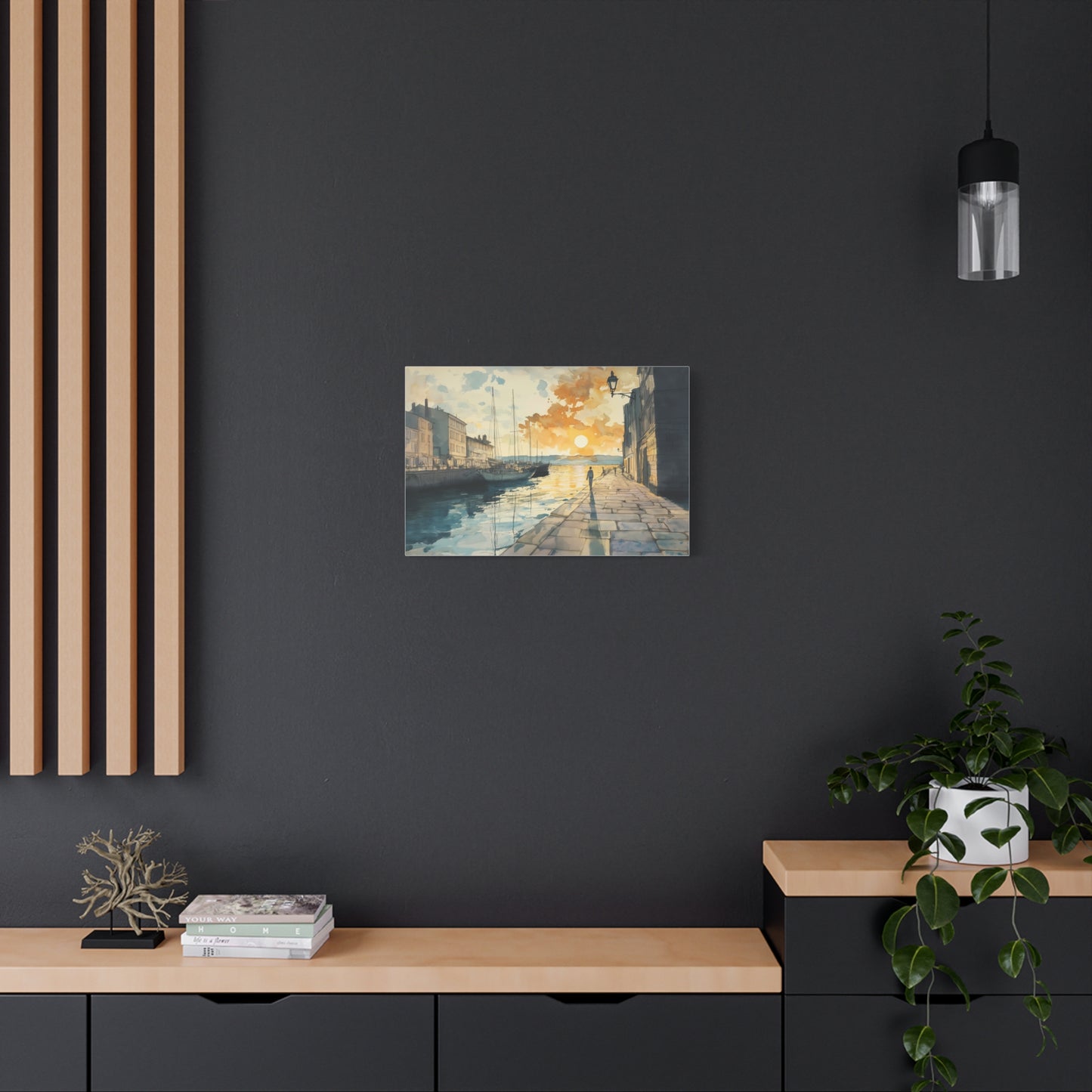Crépuscule Enchanté au Bord de l'Eau