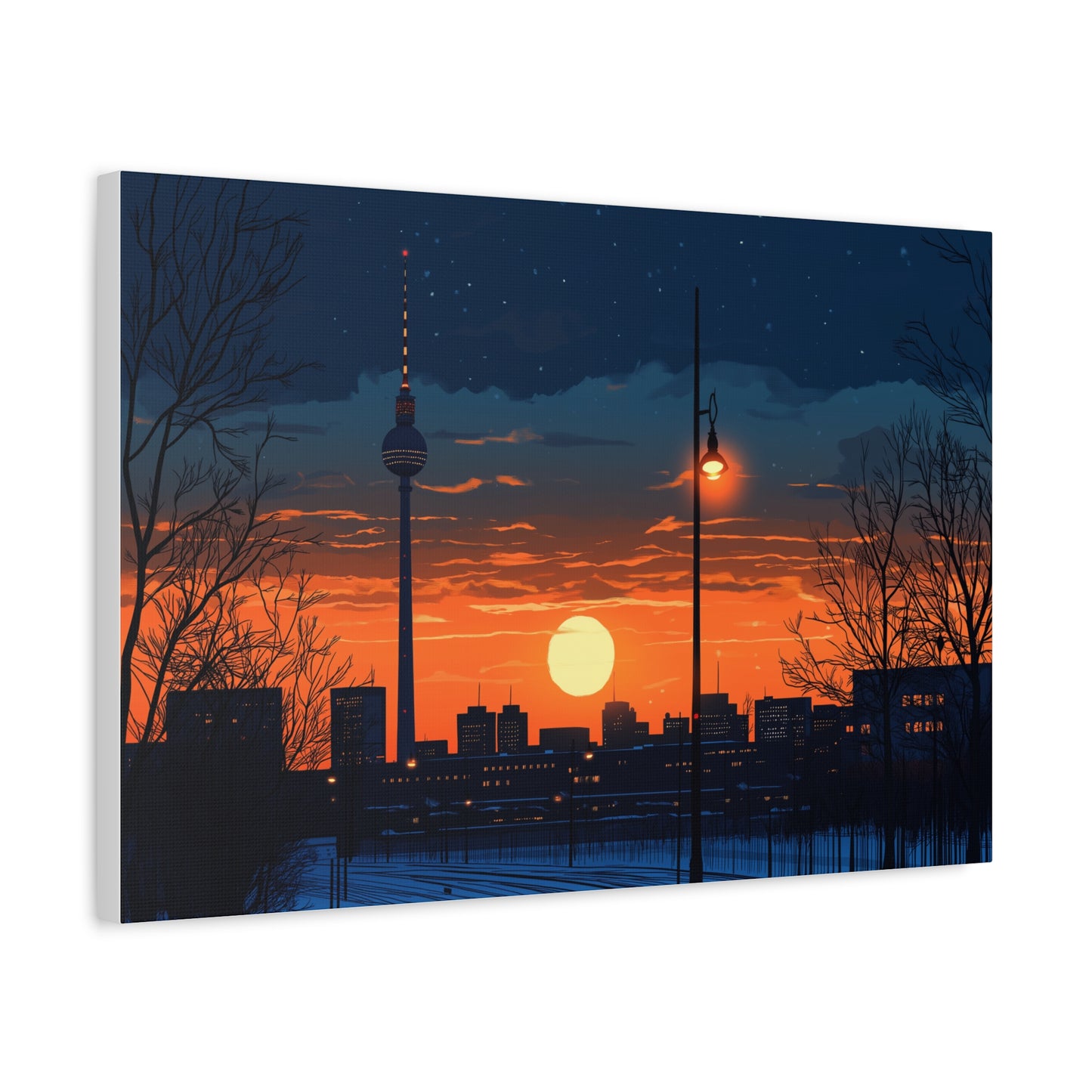 La Fernsehturm de Berlin au Crépuscule