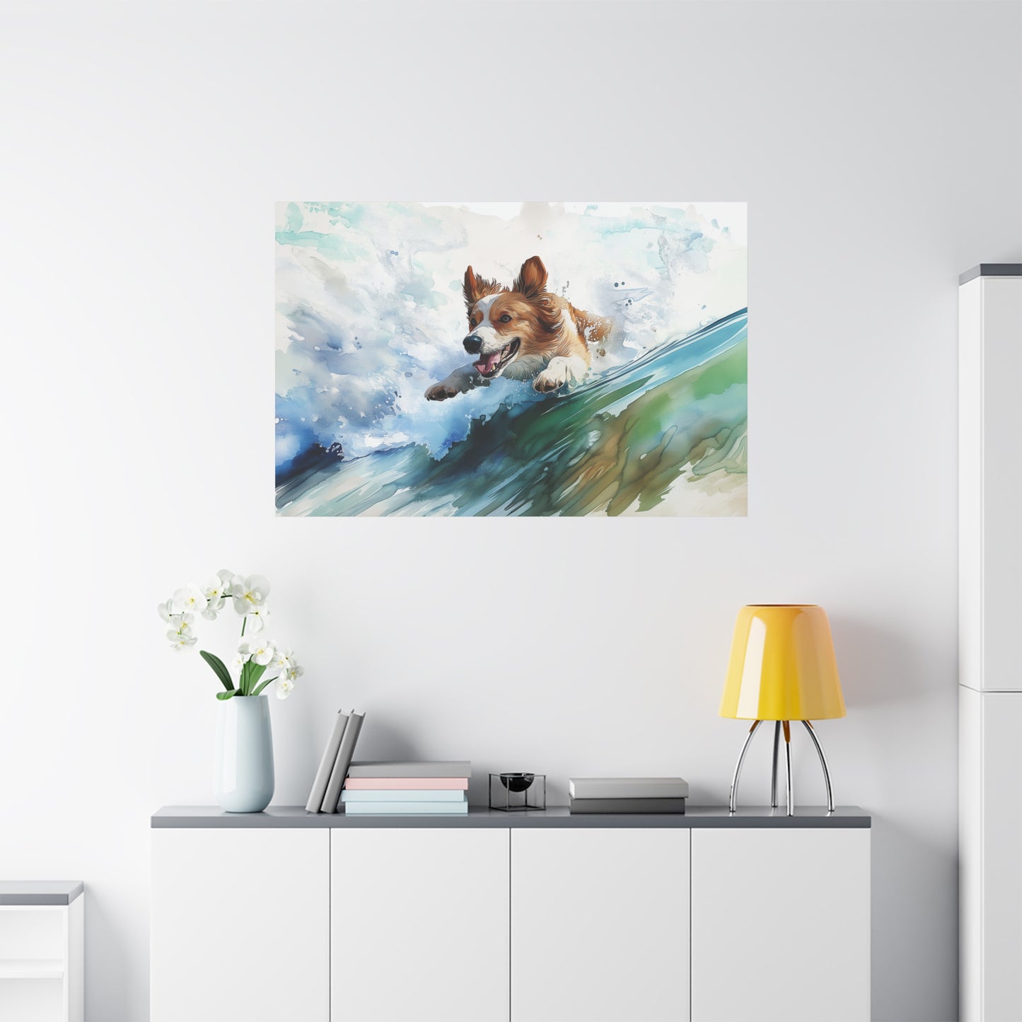 Énergie Canine en Vagues Vibrantes