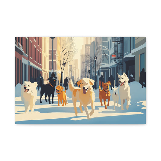 Chaleur Canine en Ville neigeuse