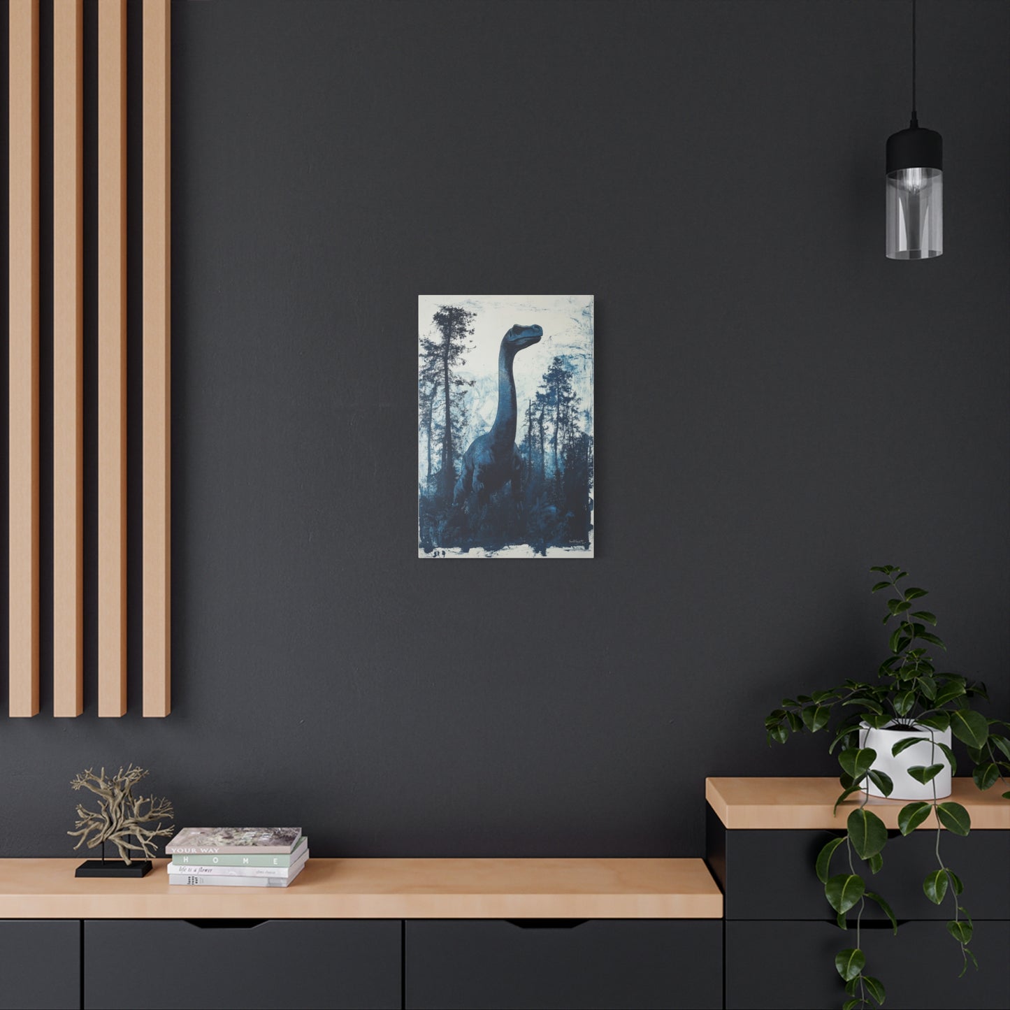"Dino Bleu Majestueux en Forêt"