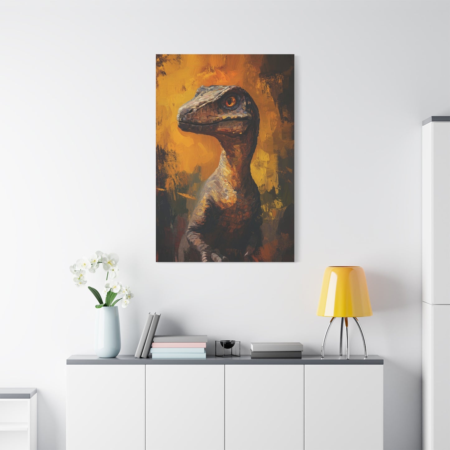 Éveil Préhistorique : Tableau Intense et Sauvage