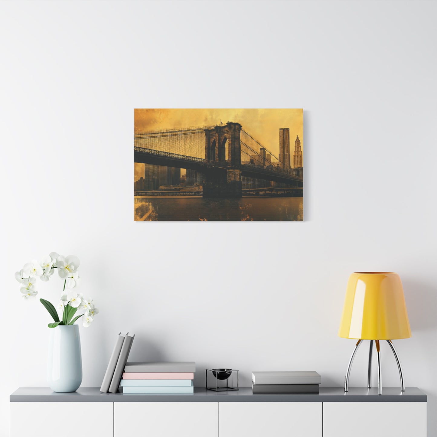 Pont de Brooklyn à l'Aura Dorée