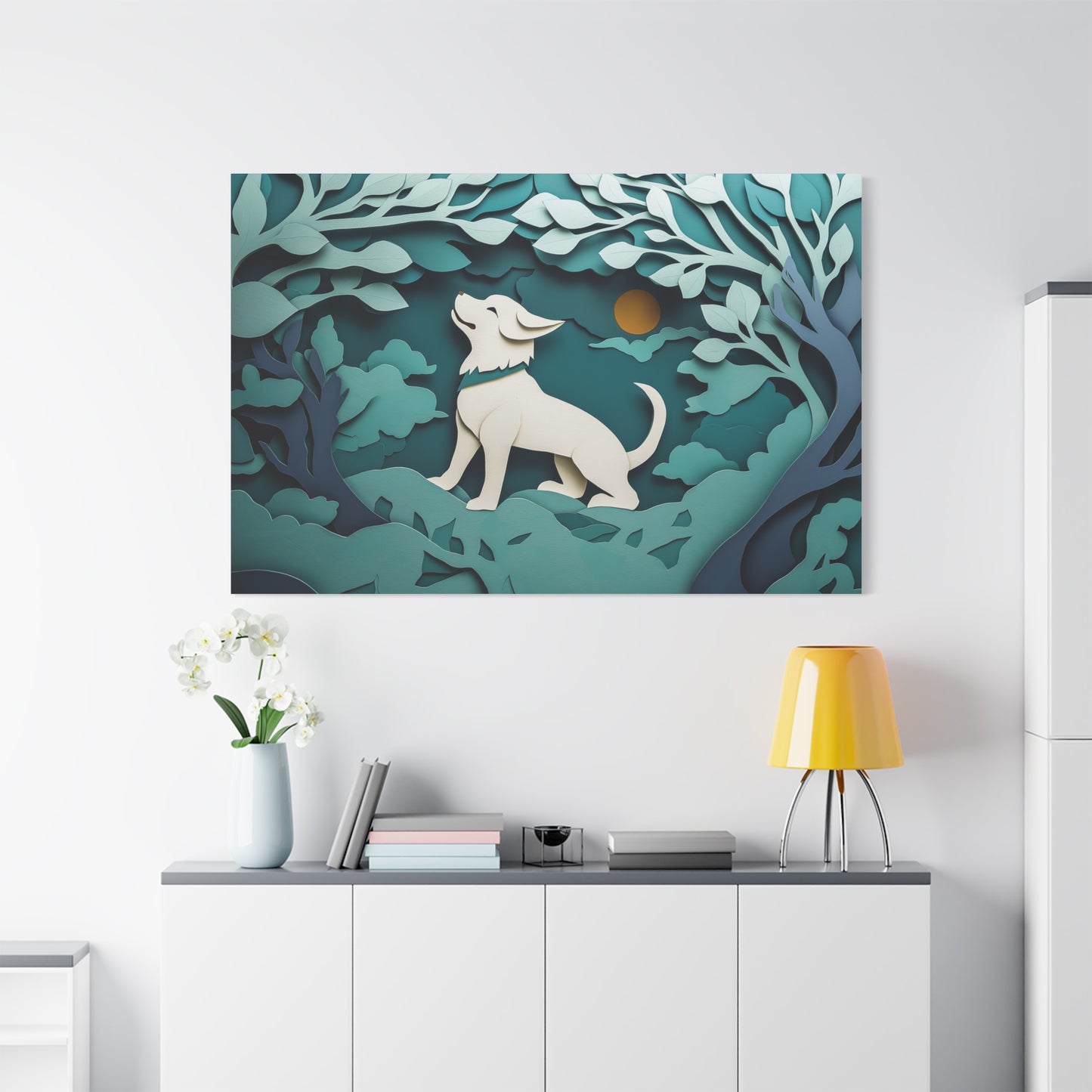 Éveil du Chien sous la Lune