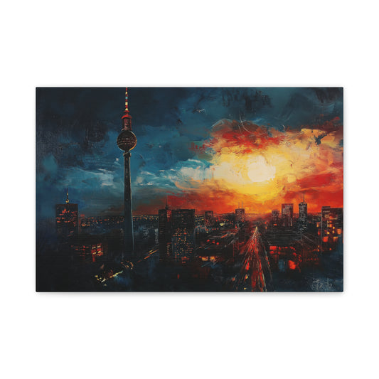 Crépuscule Éclatant devant la Fernsehturm de Berlin
