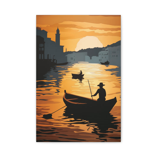 Crépuscule Éblouissant sur l'Eau Paisible