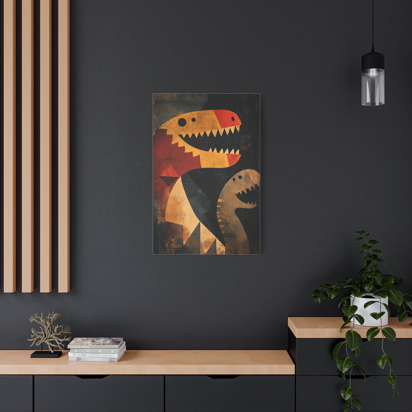 Dinosaures Géométriques : Art Préhistorique Moderne