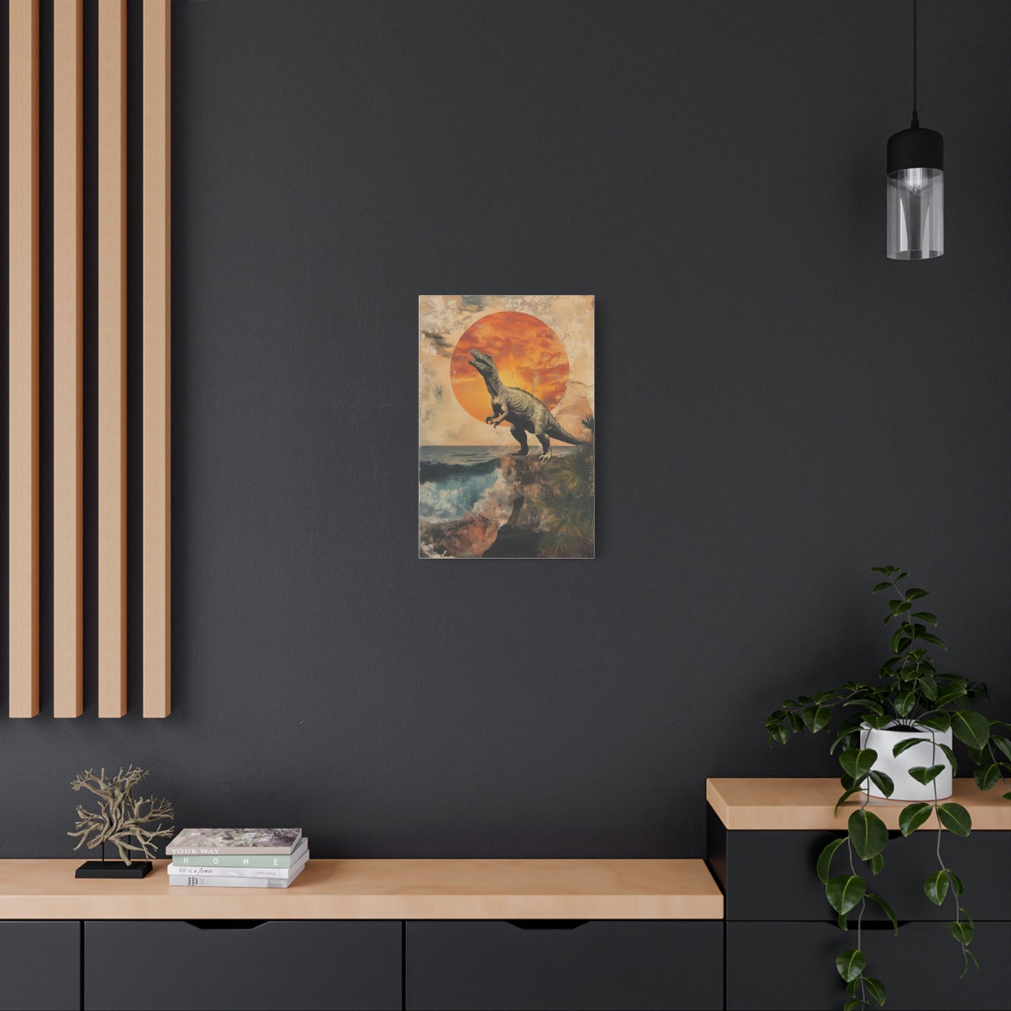 "Éveil Préhistorique au Coucher de Soleil"