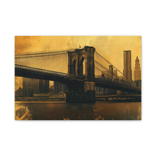 Pont de Brooklyn à l'Aura Dorée