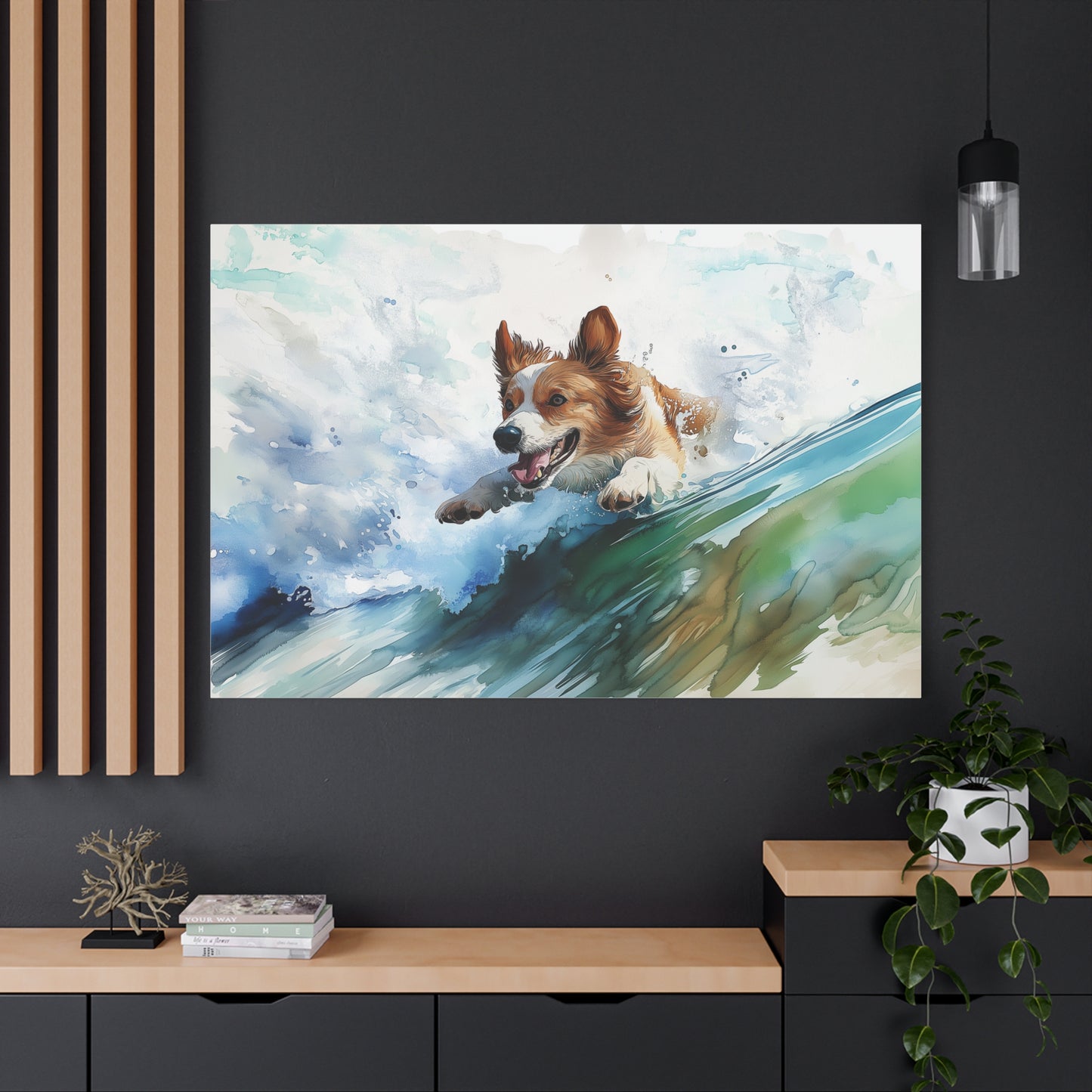 Énergie Canine en Vagues Vibrantes