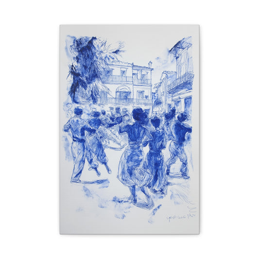 Danse Enchantée dans la Rue Bleue